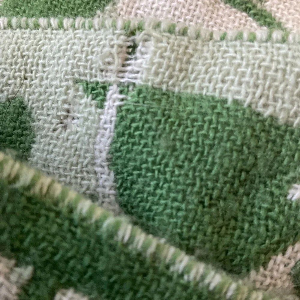 “COACH” Reversible Green and White Logo Fringed Scarf. - Picture 13 of 15